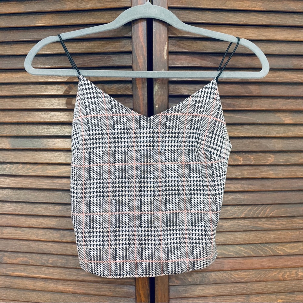 Mind Code Plaid Spaghetti Strap 90s Y2K Early 2000s Style Tank Top
